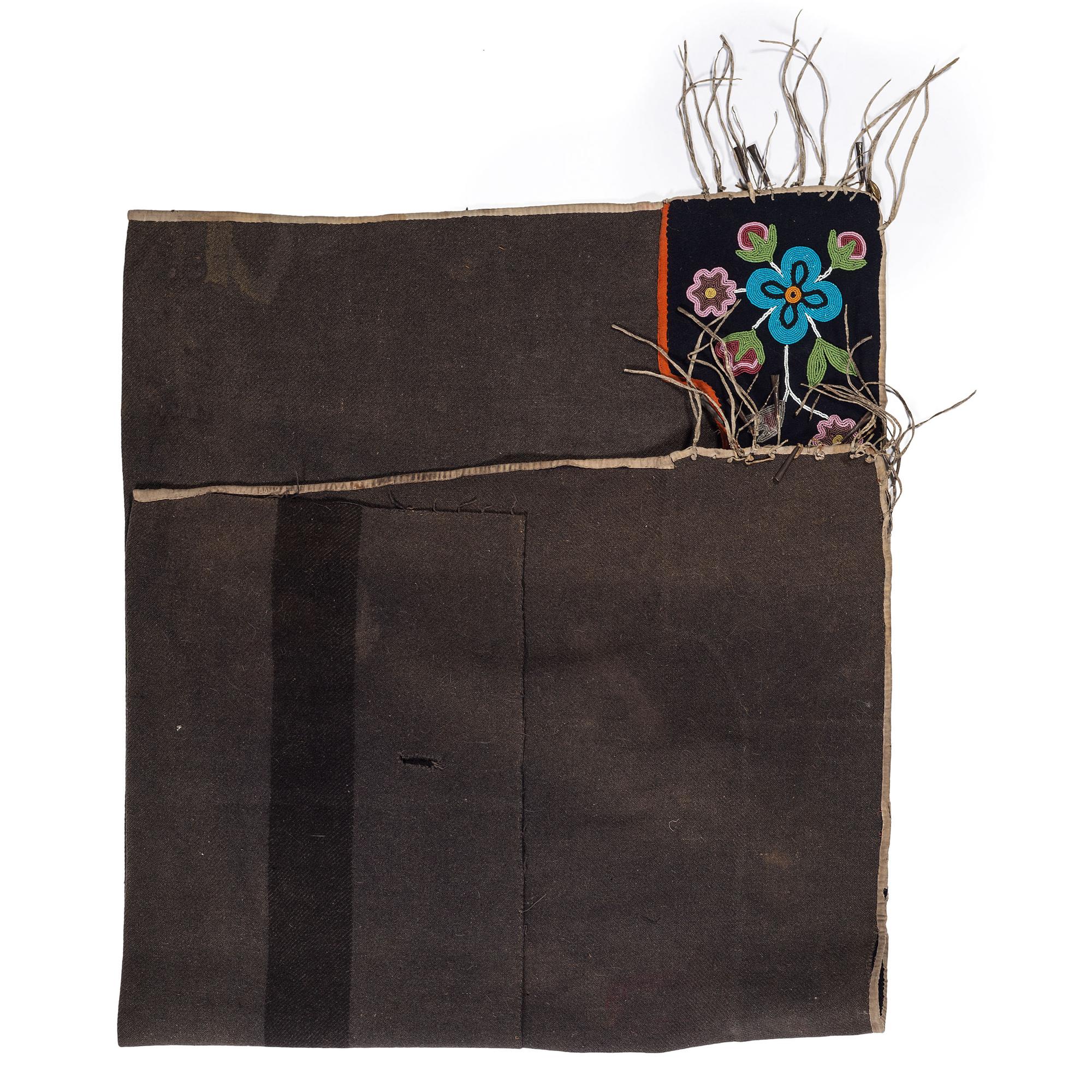 Anishinaabe Beaded Wool Saddle Blanket