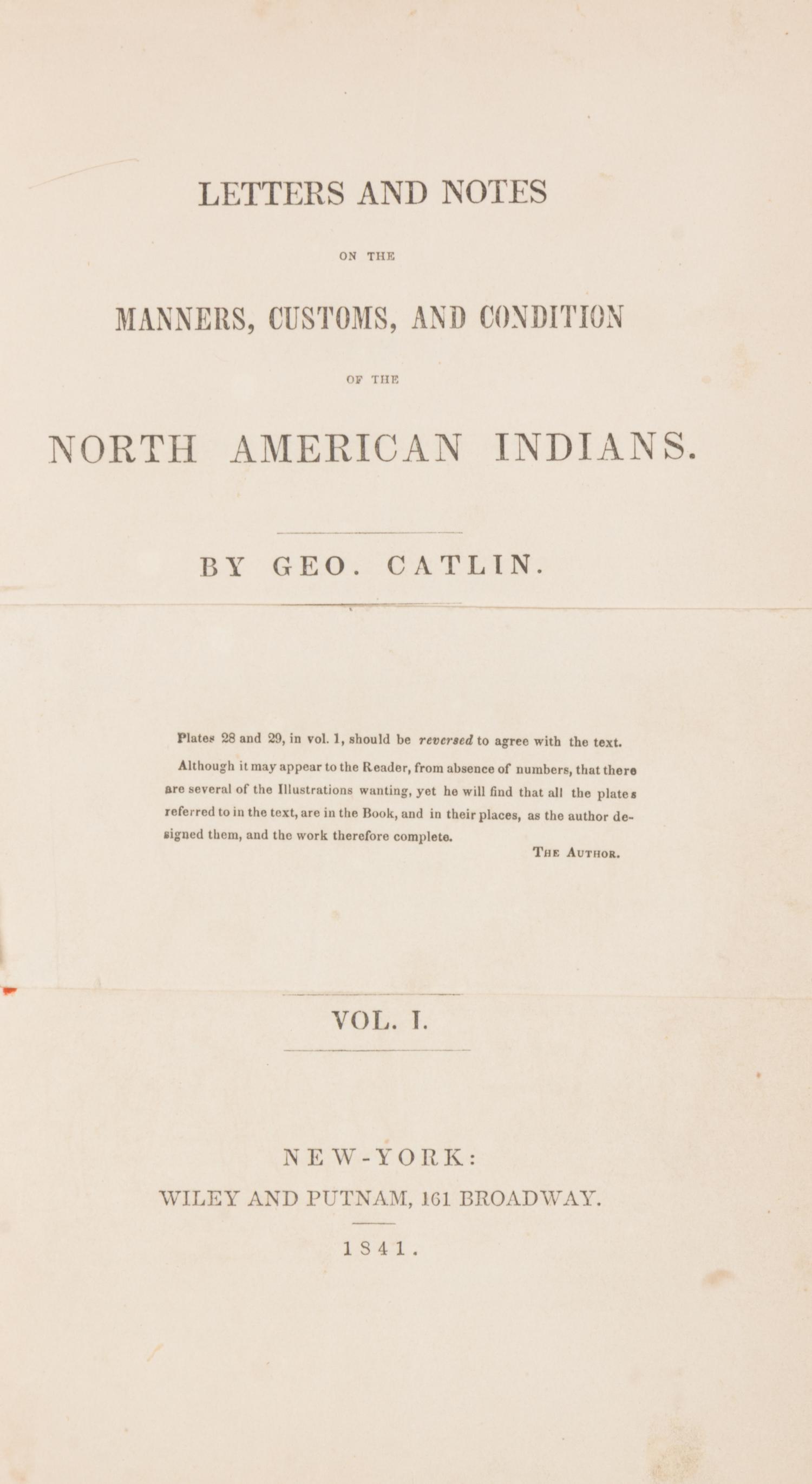 CATLIN, George (1796-1872)
