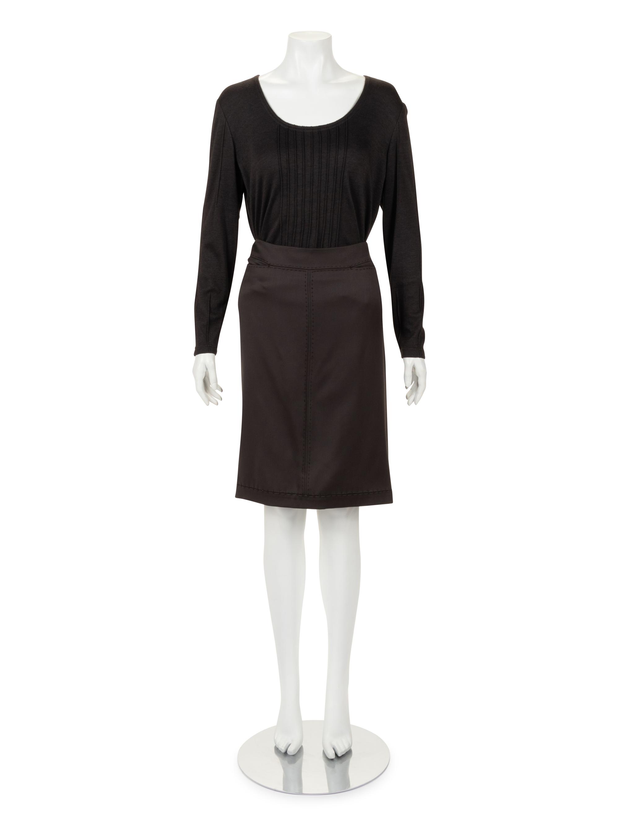 Chado Ralph Rucci Brown Cashmere Three-Piece Ensemble, 2000-10s