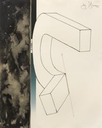 Jasper Johns, (American, b. 1930), Bent "U" (from Fragment-According to What), 1971