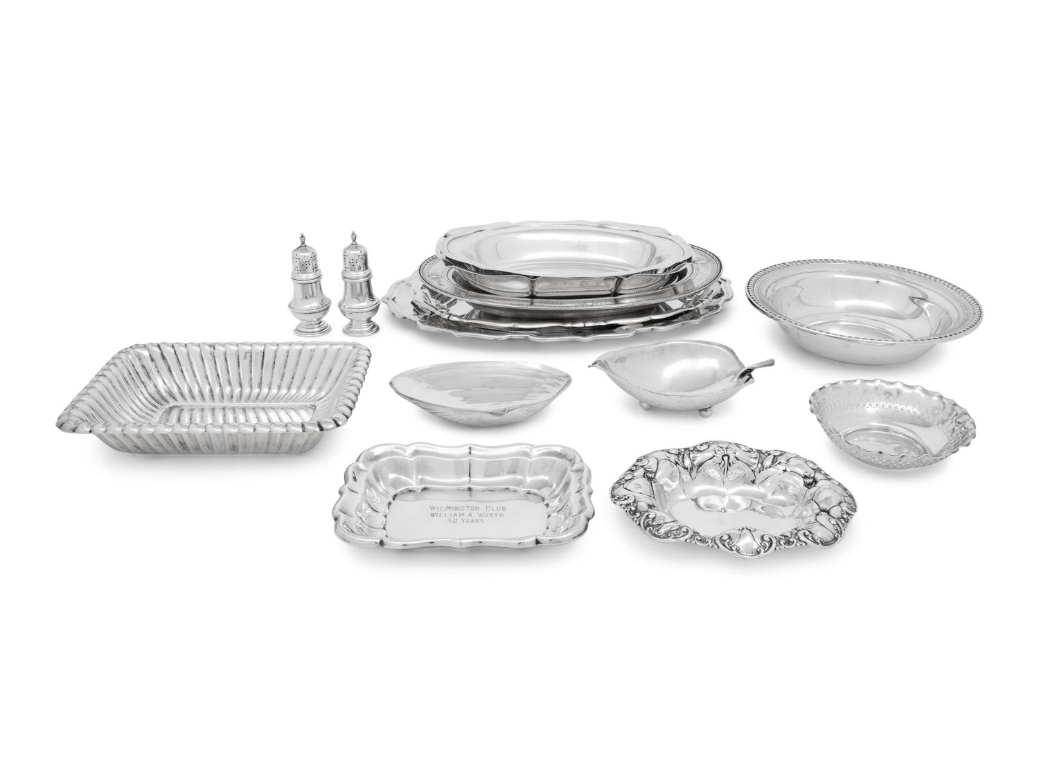 A Collection of American Silver Dishes