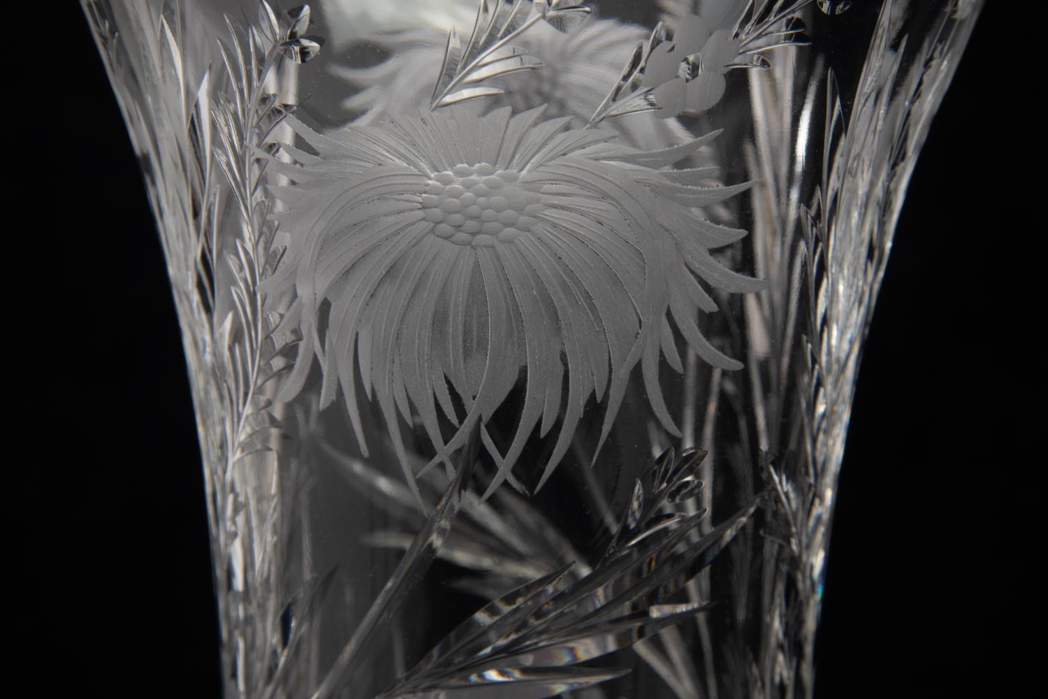 An American Silver-Mounted Cut Glass Vase