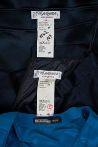 Two Designer Items: One Yves Saint Laurent Ensemble, One Balenciaga Dress, 1990-2000s