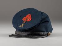 [CIVIL WAR]. 53rd Pennsylvania forage cap with insignia and II Corps, 1st Division badge.
