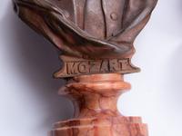 Seven Continental Bronze and Cast Metal Diminutive Busts