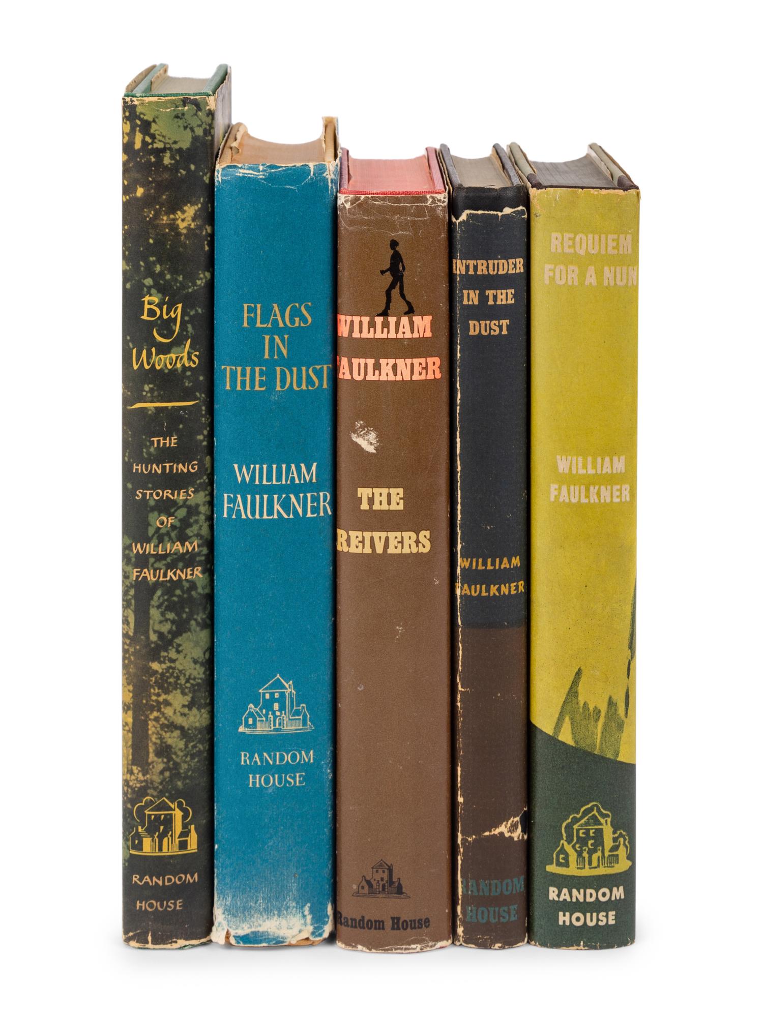 FAULKNER, William (1897-1962). A group of 5 FIRST EDITIONS, comprising: