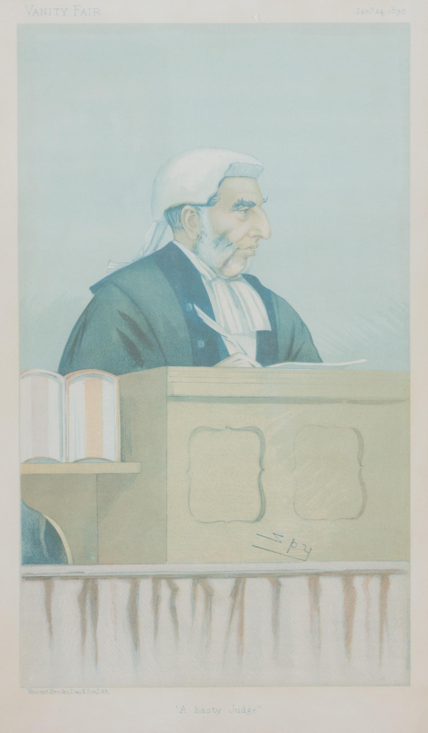 A Collection of Vanity Fair Judge and Gentleman Prints Largest framed 21 x 26 inches. — 20TH CENTURY