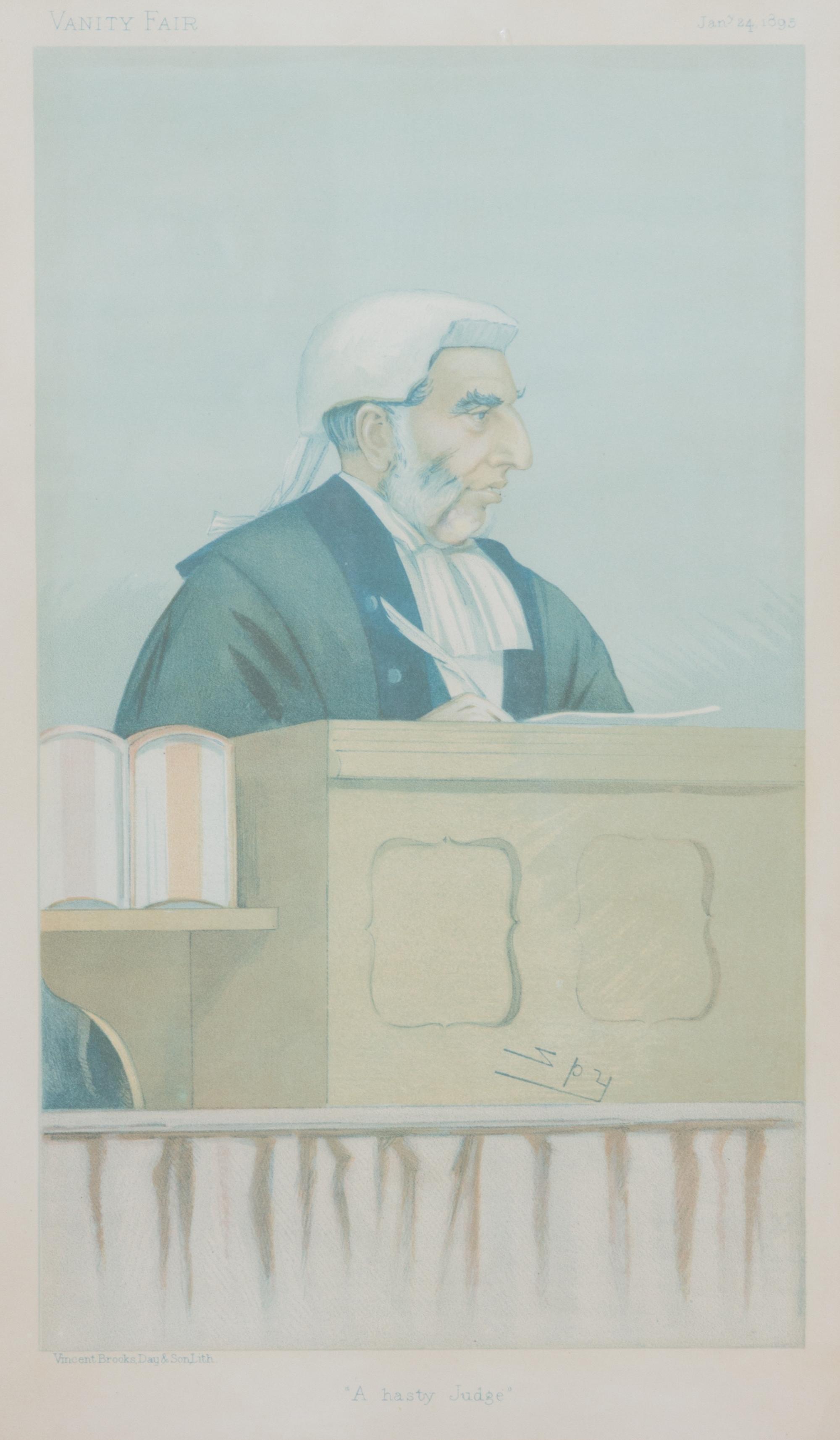 A Collection of Vanity Fair Judge and Gentleman Prints Largest framed 21 x 26 inches. — 20TH CENTURY