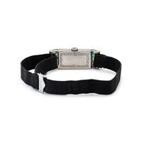 AGASSIZ, ART DECO, PLATINUM, DIAMOND AND EMERALD WATCH