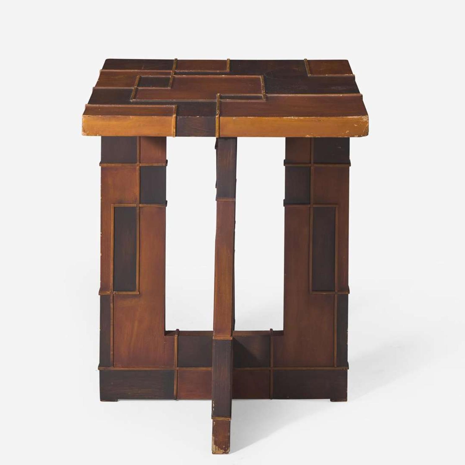 American School Art Deco Table, USA, circa 1925