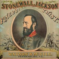 [CIVIL WAR]. A group of 6 prints featuring Civil War scenes and personalities, highlighted by tobacco advertisement illustrating Stonewall Jackson.
