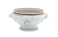 A Chinese Export Armorial Tureen Length 7 3/4 inches.