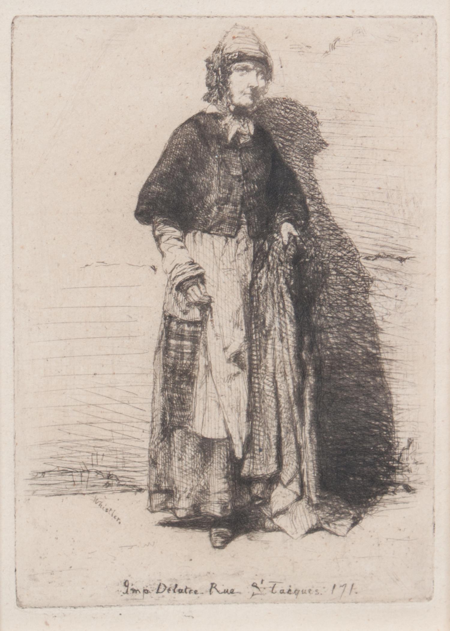 James Abbott McNeill Whistler, (American, 1834-1903), La Mere Gerard from Twelve Etchings from Nature, 1859