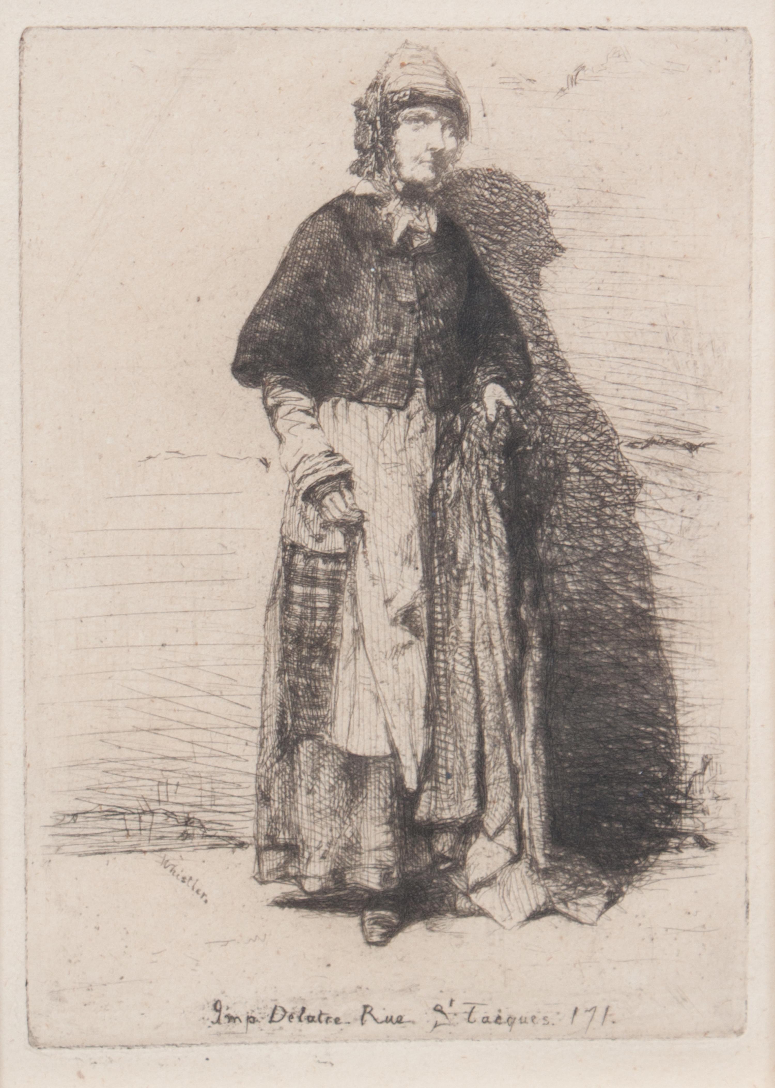 James Abbott McNeill Whistler, (American, 1834-1903), La Mere Gerard from Twelve Etchings from Nature, 1859