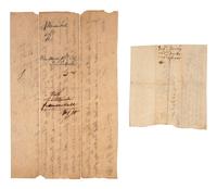 [GENERAL AMERICANA]. A group of 2 bounty receipts for wild animals, comprising: