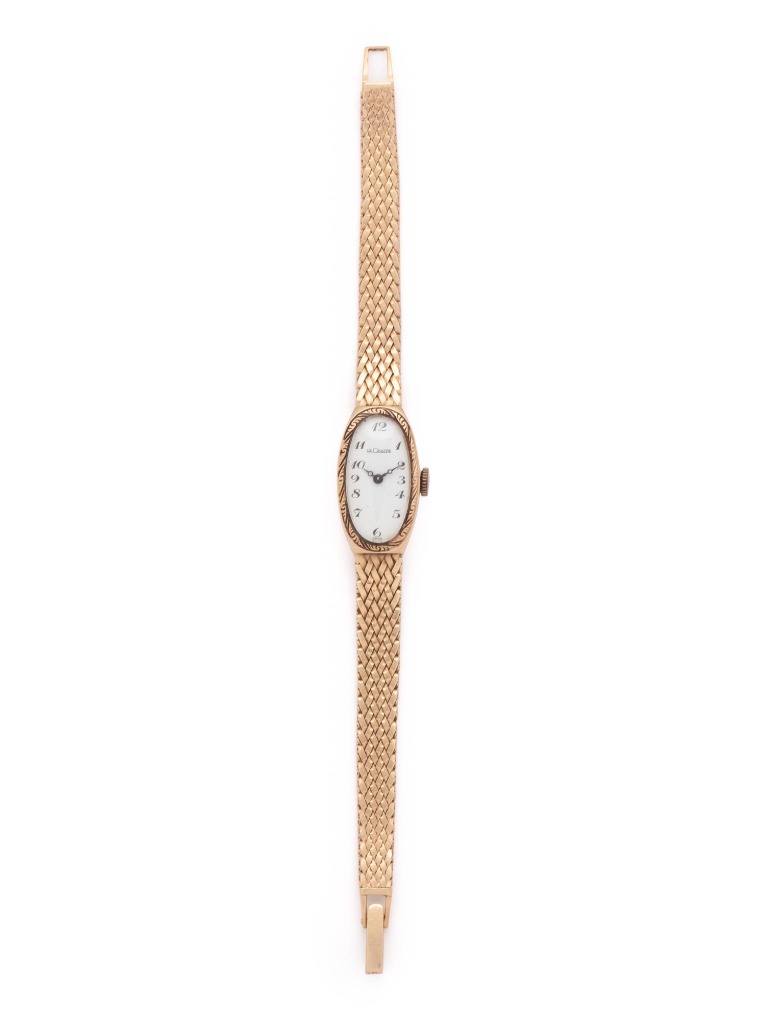 LeCOULTRE, 14K YELLOW GOLD WRISTWATCH