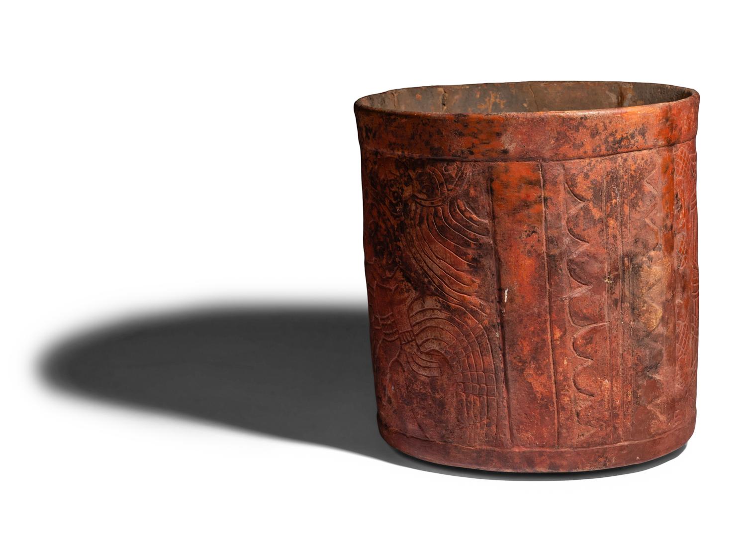 A Maya Incised Cylinder Vessel