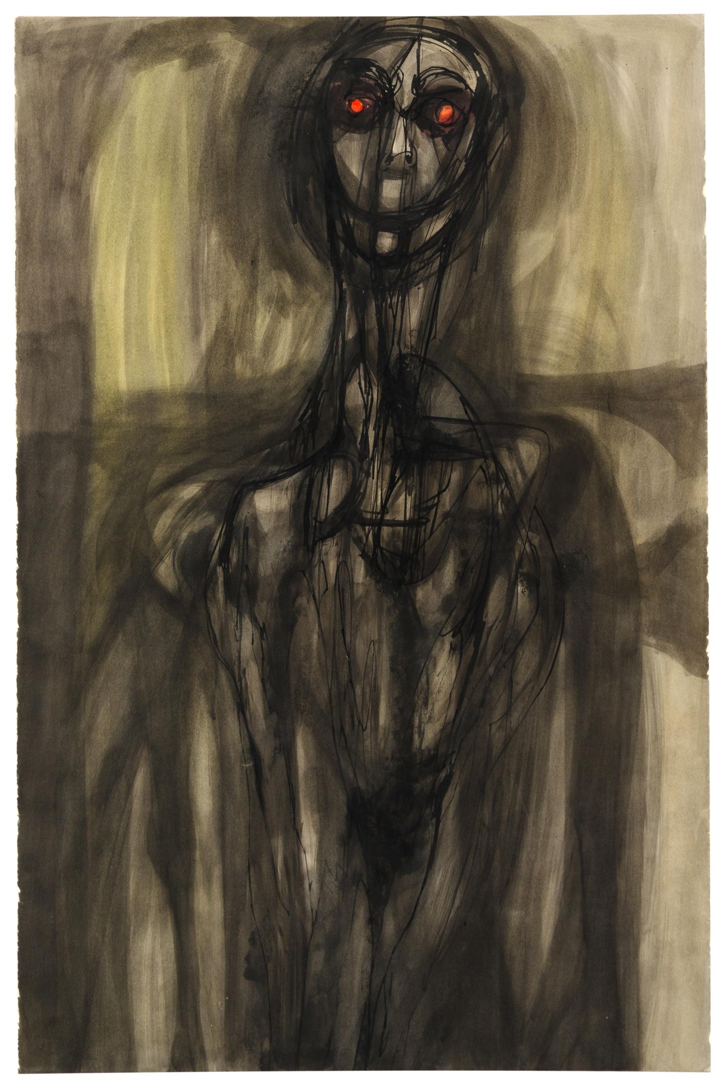 Joyce Treiman, (American, 1922 - 1991), ...and demon Charon with eyes like burning coals... from the Dante's Inferno Series