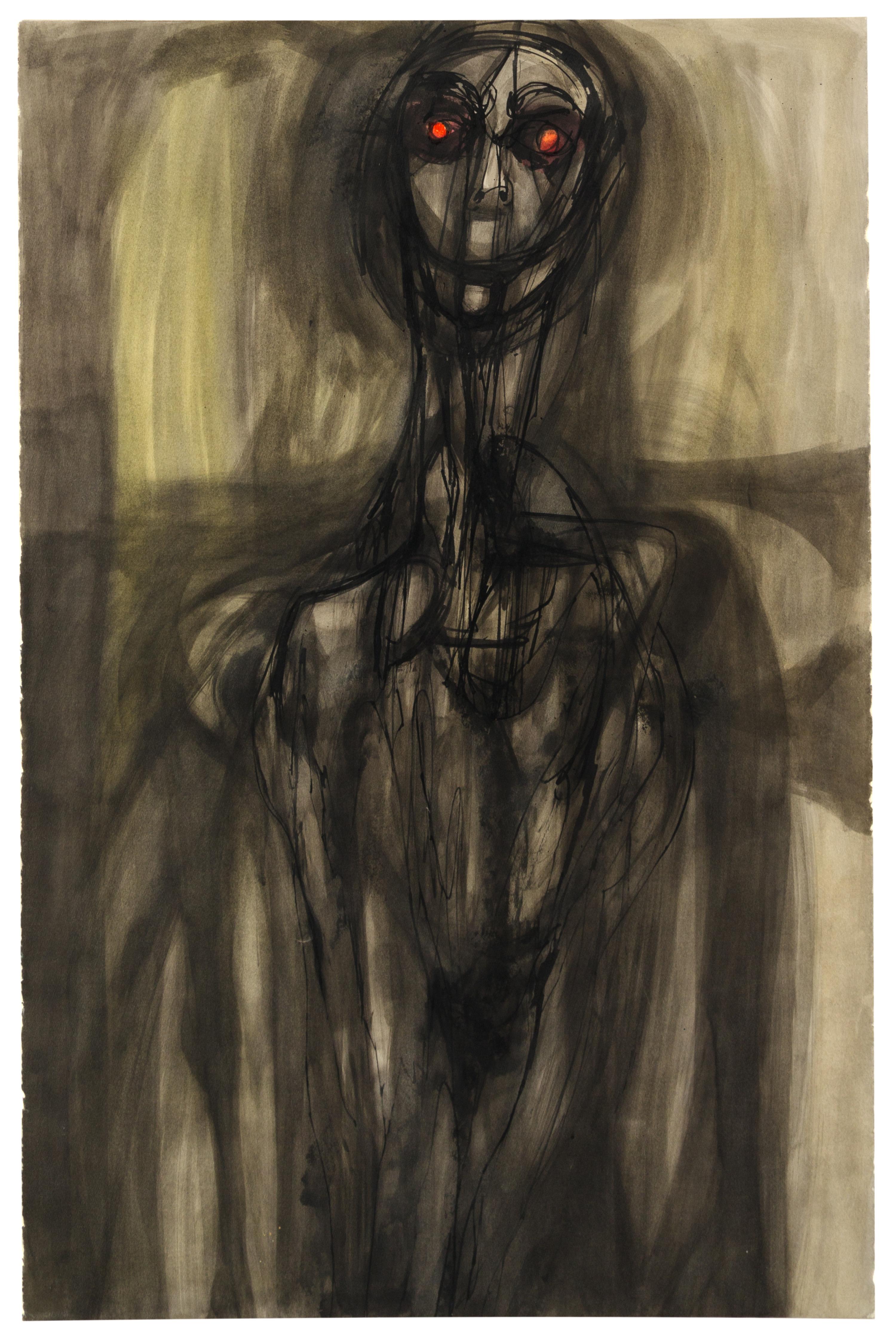 Joyce Treiman, (American, 1922 - 1991), ...and demon Charon with eyes like burning coals... from the Dante's Inferno Series