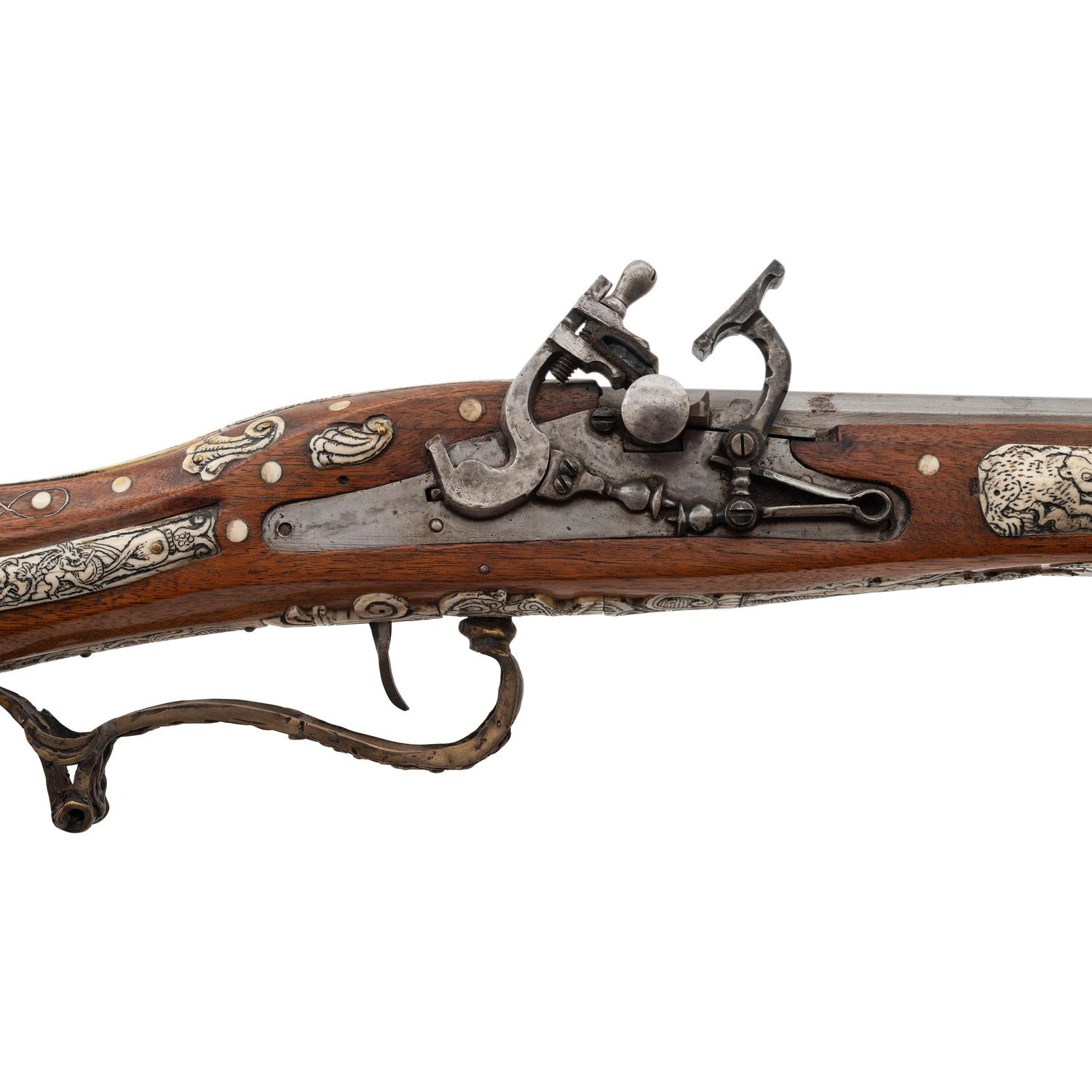 Contemporary Franco-German Snaphaunce Rifle with Venus Motifs