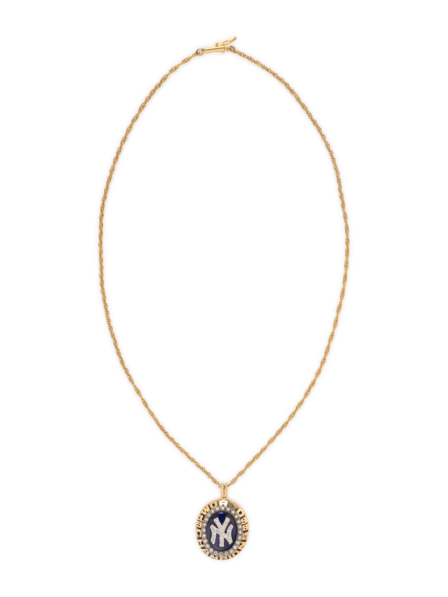 A 1998 New York Yankees World Series Champion Pendant — Gifted by Owner George Steinbrenner to His Sister, Susan Norpell