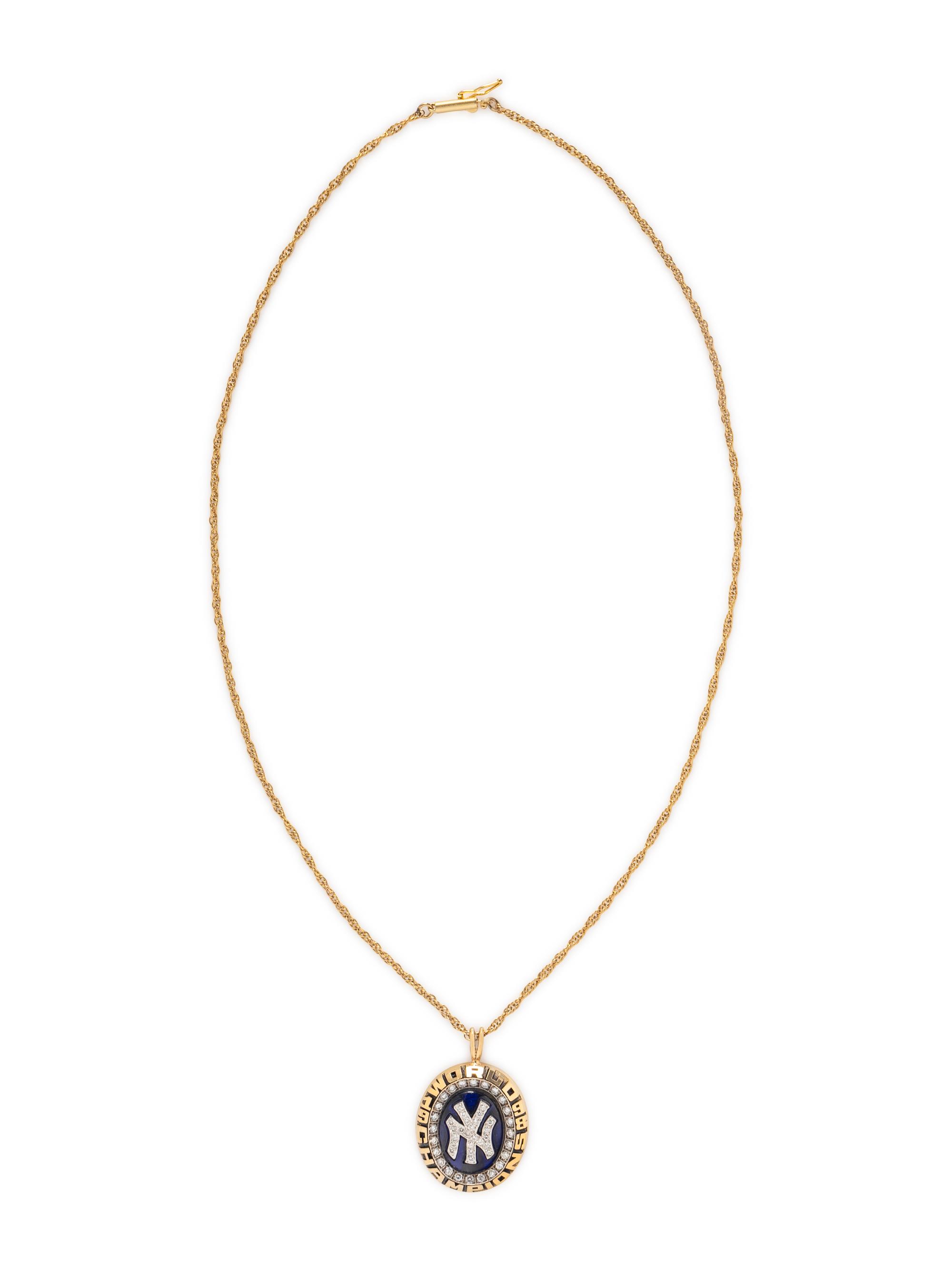 A 1998 New York Yankees World Series Champion Pendant — Gifted by Owner George Steinbrenner to His Sister, Susan Norpell
