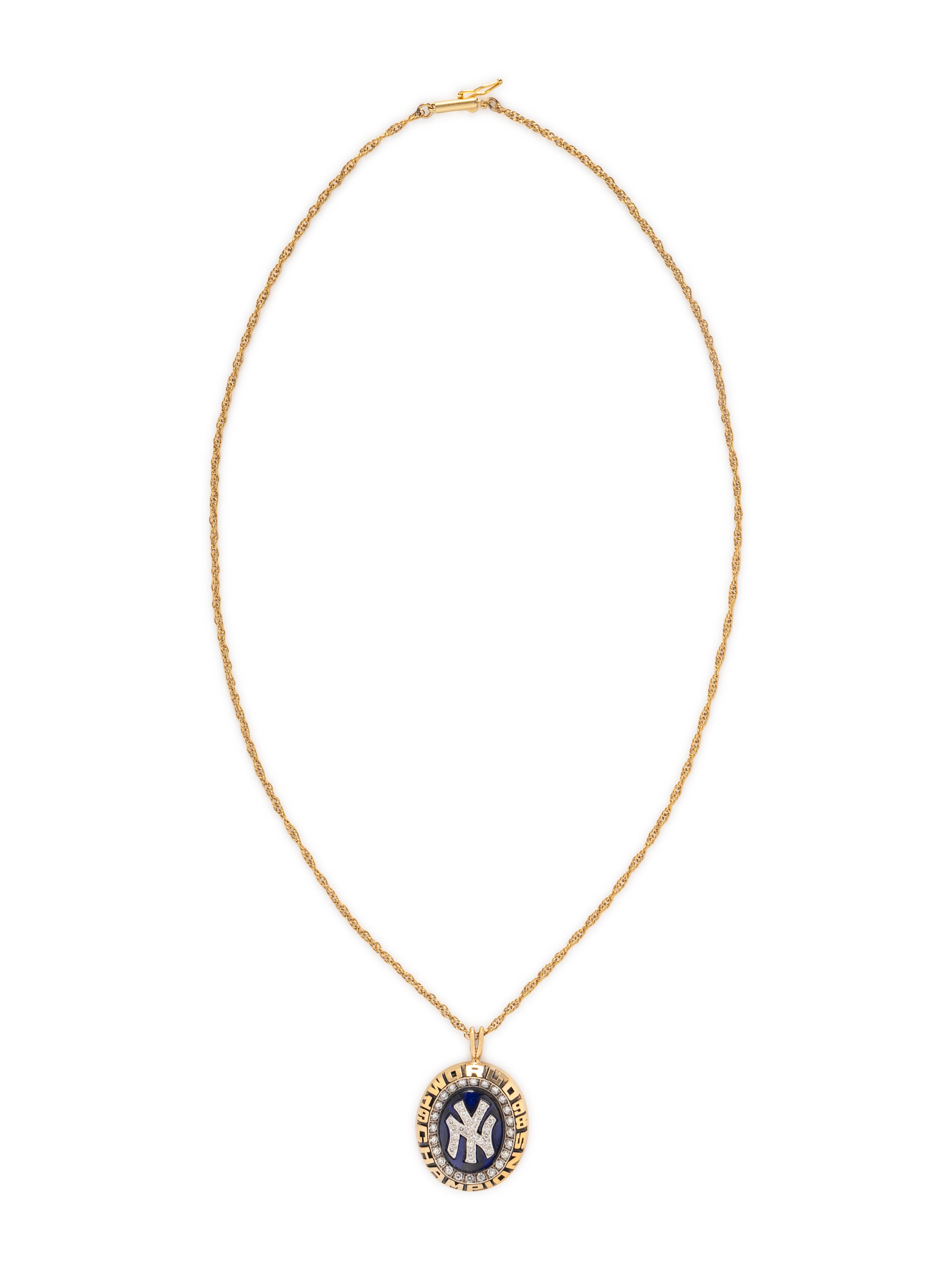 A 1998 New York Yankees World Series Champion Pendant — Gifted by Owner George Steinbrenner to His Sister, Susan Norpell