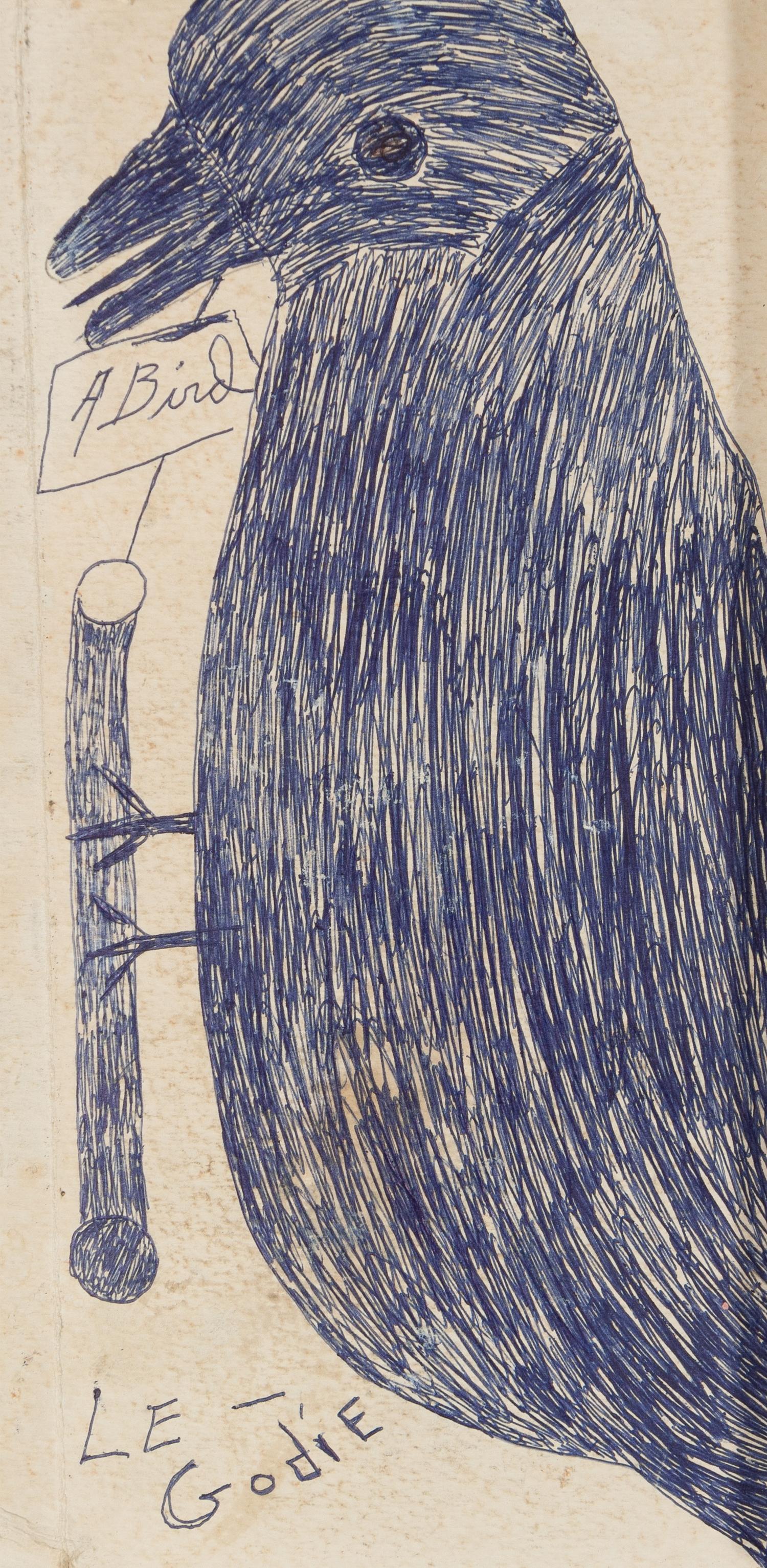 Lee Godie, (American 1908-1994), A Bird
