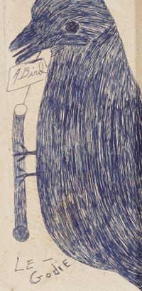 Lee Godie, (American 1908-1994), A Bird
