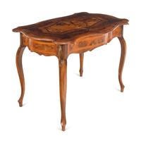 A German or Austrian Walnut and Marquetry Table