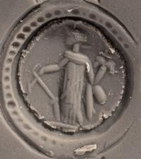 A Late Roman Gold and Stone Finger Ring with the Goddess Fortuna