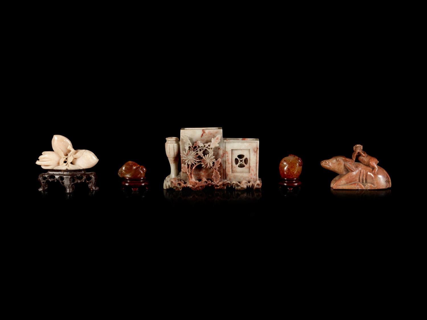 Five Chinese Carved Stone Articles