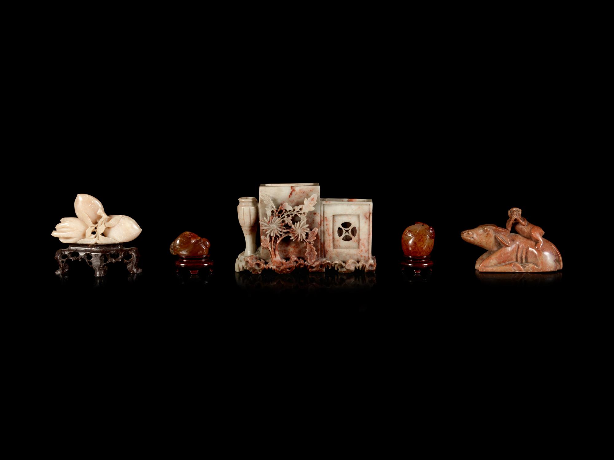 Five Chinese Carved Stone Articles