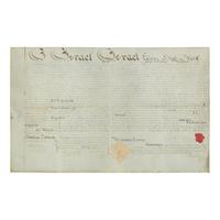 [Americana] Israel, Israel, and Charles Biddle. Signed manuscript writ of levari facias
