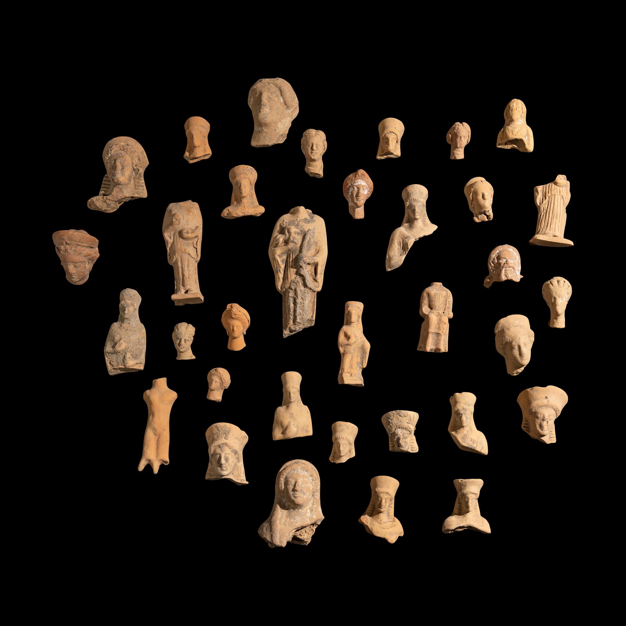 34 Greco-Roman Terracotta Figure Fragments