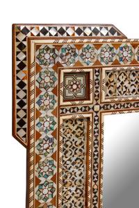 A Pair of Moorish Style Marquetry Mirrors