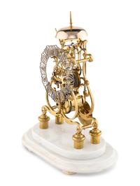 An English Brass Single-Fusée Skeleton Clock