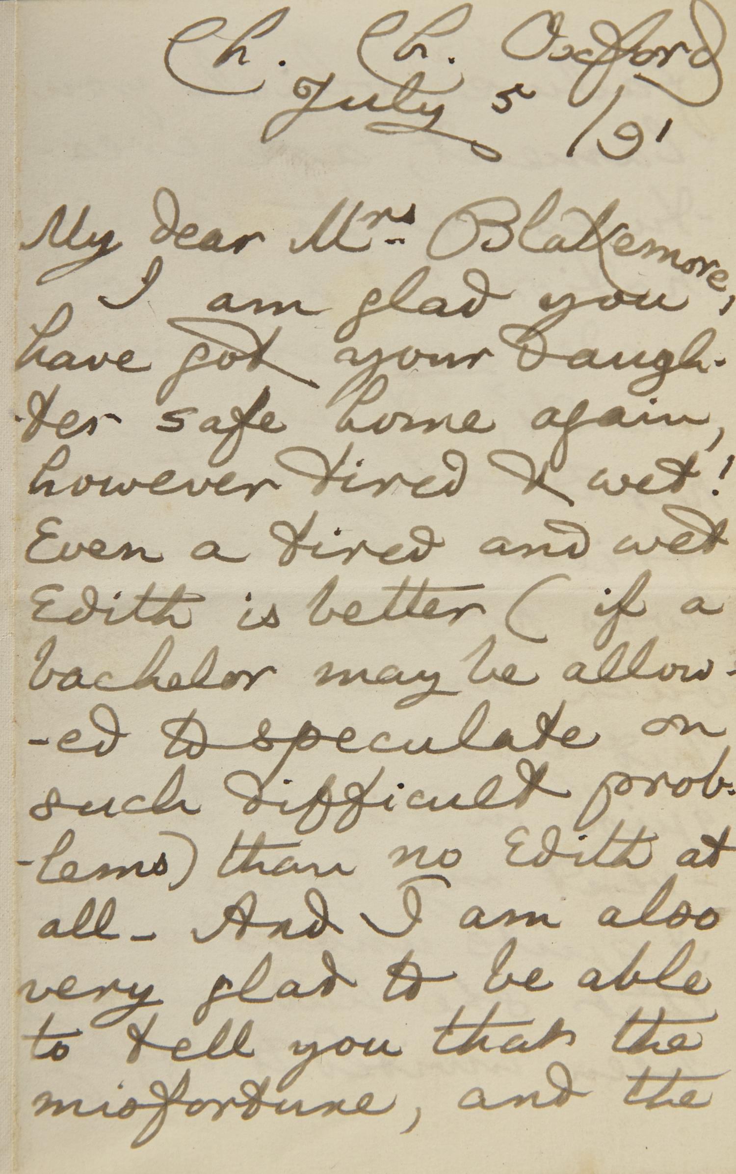 [Literature] Carroll, Lewis (Charles Lutwidge Dodgson). Autograph Letter, signed
