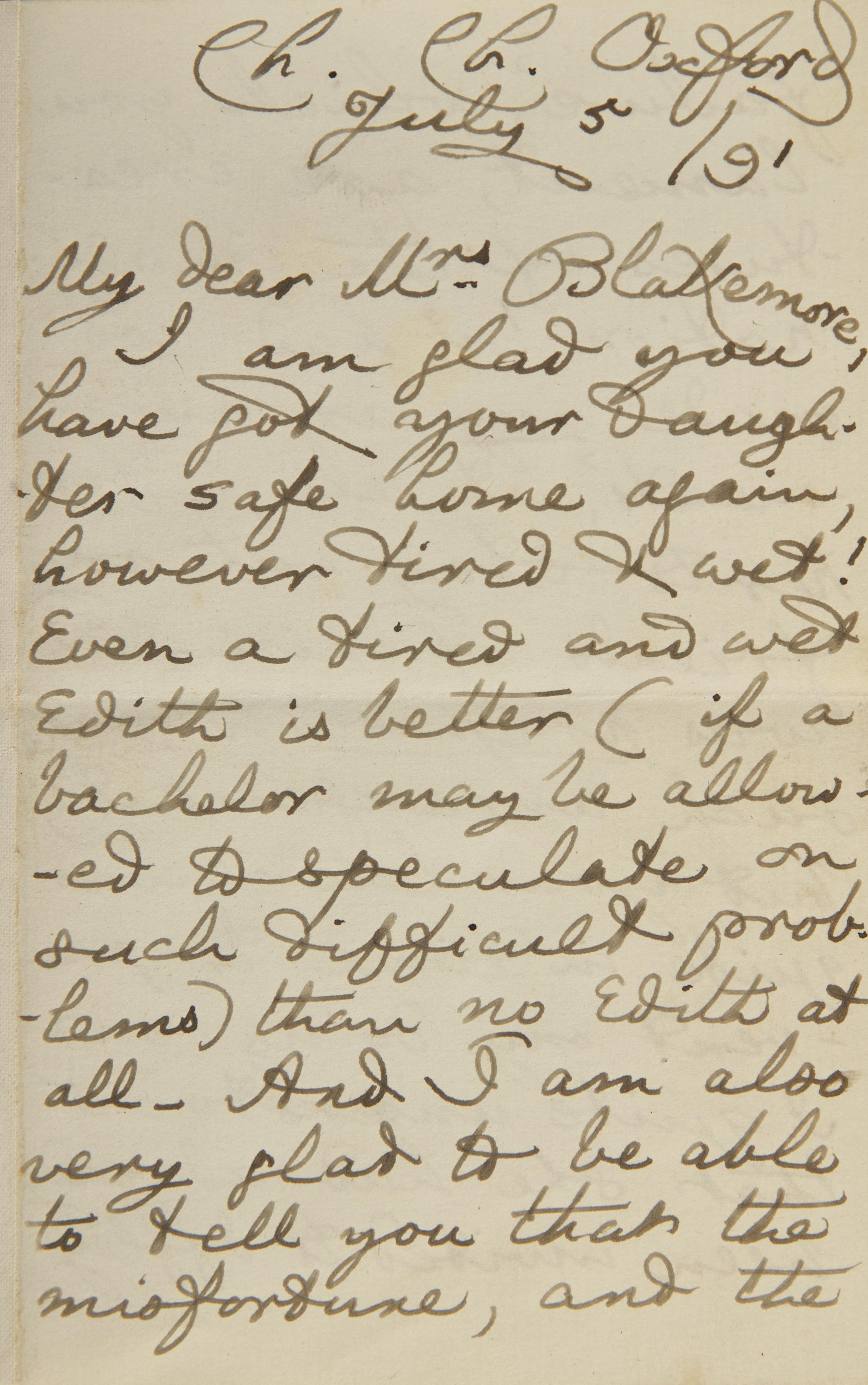 [Literature] Carroll, Lewis (Charles Lutwidge Dodgson). Autograph Letter, signed