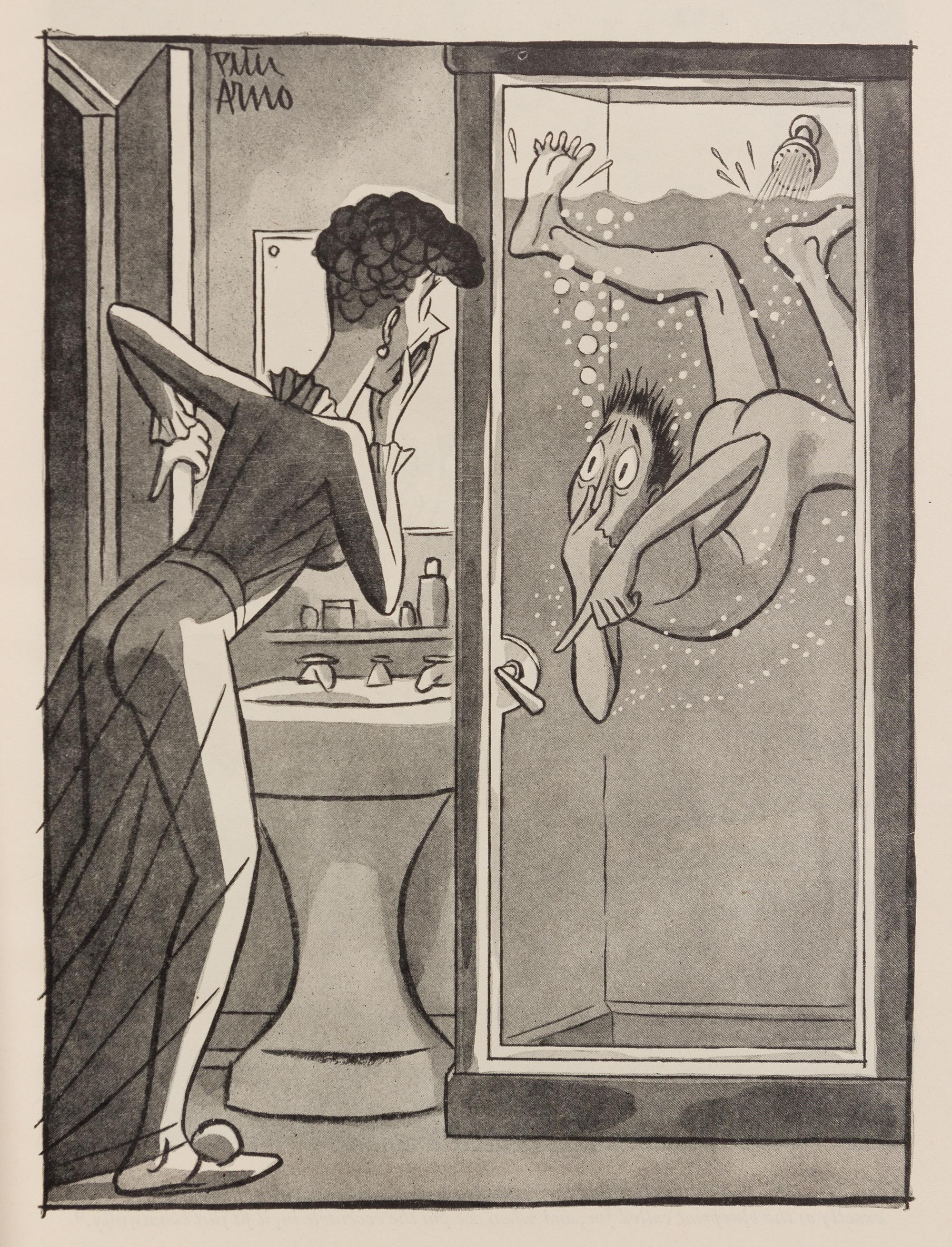 Peter Arno, (American, 1904–1968), Man in the Shower