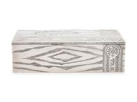 A Russian Silver Trompe l'Oeil Cigar Box