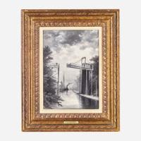 James Brade Sword (American, 1839-1915) Delaware Canal Bridge