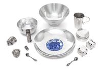 A Group of Silver Table Articles, various makers, comprising a candy dish marked for Tiffany & Co., New York, NY, a silver Zoomorphic f