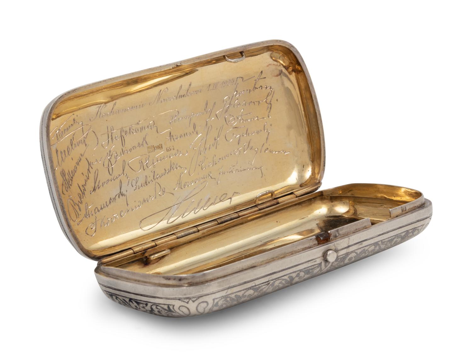A Russian Niello Cigarette Case