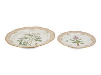 Two Royal Copenhagen Flora Danica Reticulated Porcelain Plates