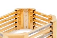 YELLOW GOLD AND DIAMOND BANGLE BRACELET