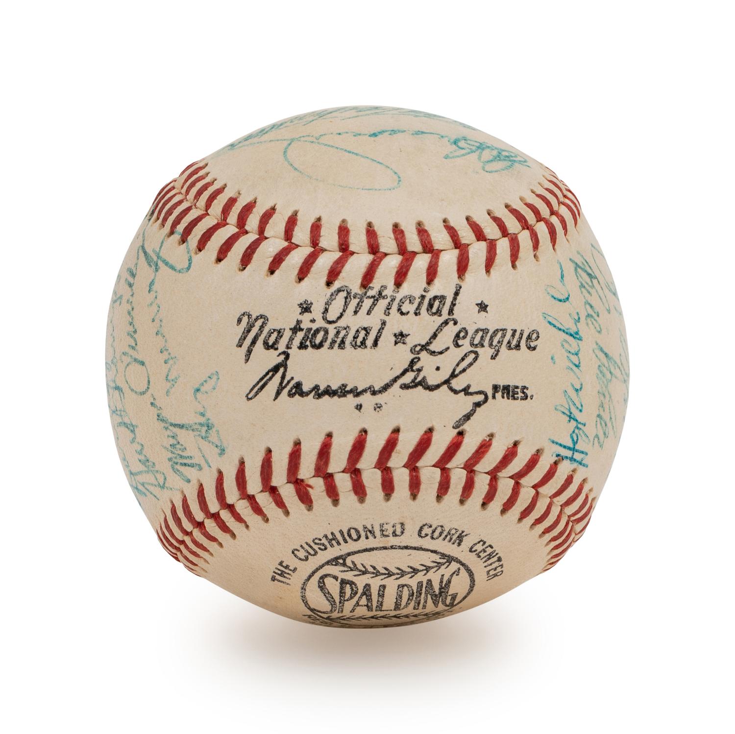 A 1956 New York Giants Team Signed Autograph Baseball Including Willie Mays (BAS Beckett Authentication Services Certified),
