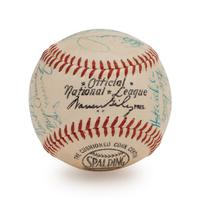 A 1956 New York Giants Team Signed Autograph Baseball Including Willie Mays (BAS Beckett Authentication Services Certified),
