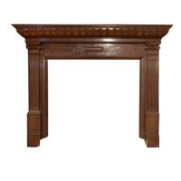 An Oak Half Mantel with Pilasters 67.5" W x 11.25" D x 56.75" H — England, Circa 1880