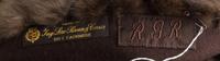 A Loro Piana Brown Cashmere Wrap with Fur Trim, No size.